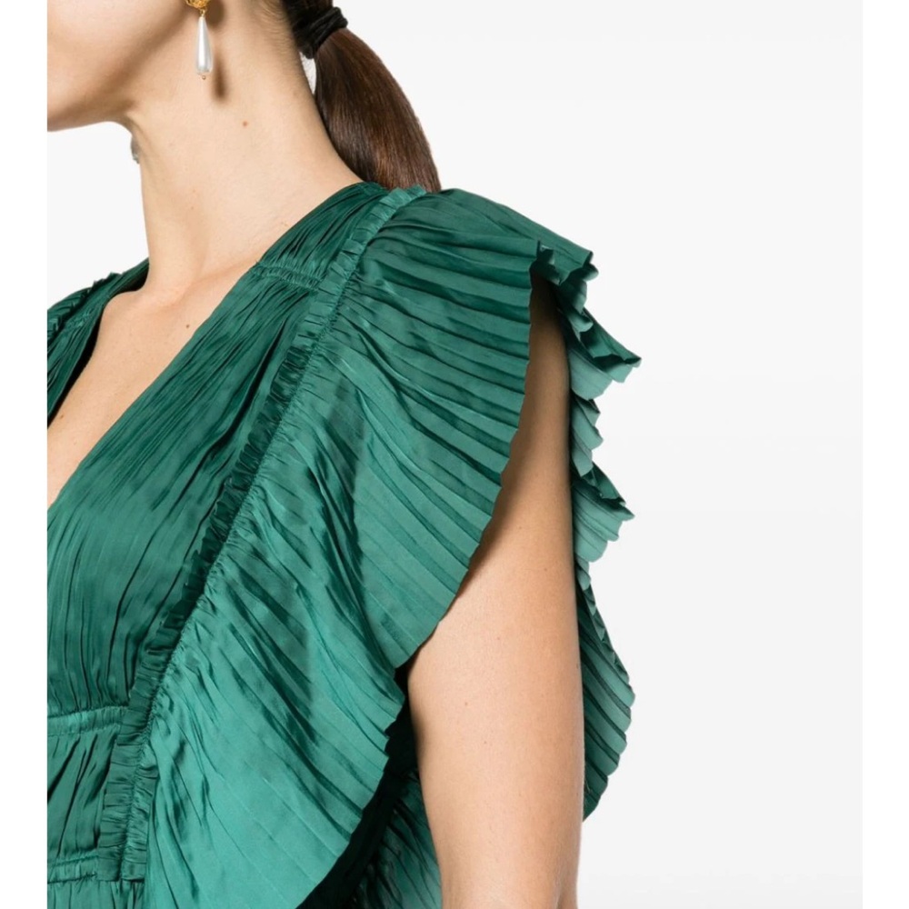 Nwot Ulla Johnson, Letty Dress, Emerald Color View 4
